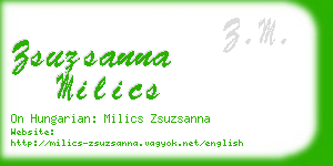 zsuzsanna milics business card